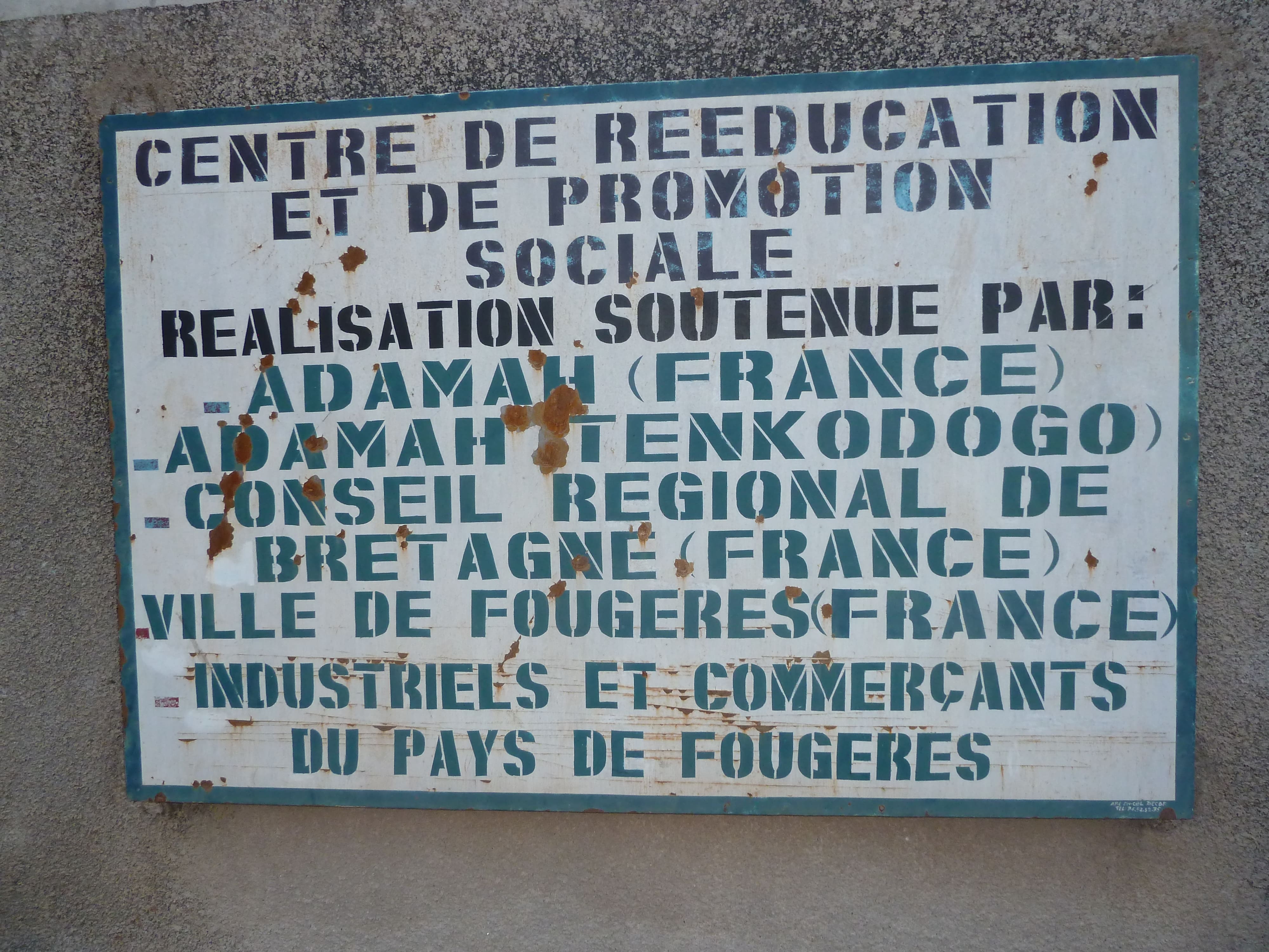Photo du centre de rééducation à Tenkodogo